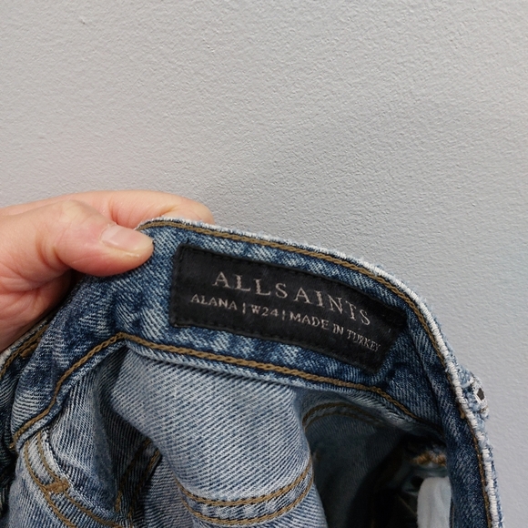 All Saints Alana Boys Jeans Distressed Denim - Picture 7 of 9